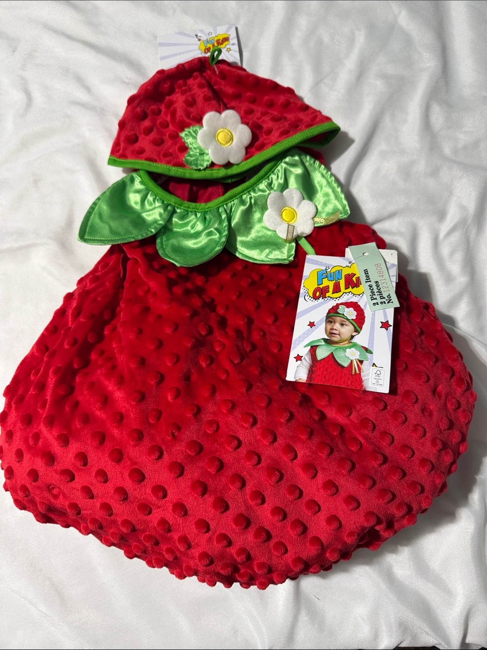 Fun Of A Kind Strawberry Costume – 2-Piece Baby/Toddler Set Halloween Dress Up